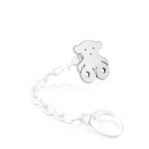 Silver Baby TOUS pacifier clip